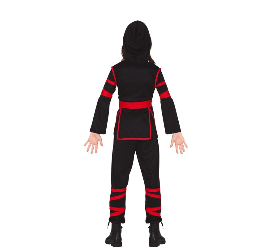 Black and red Ninja costume for girls-B