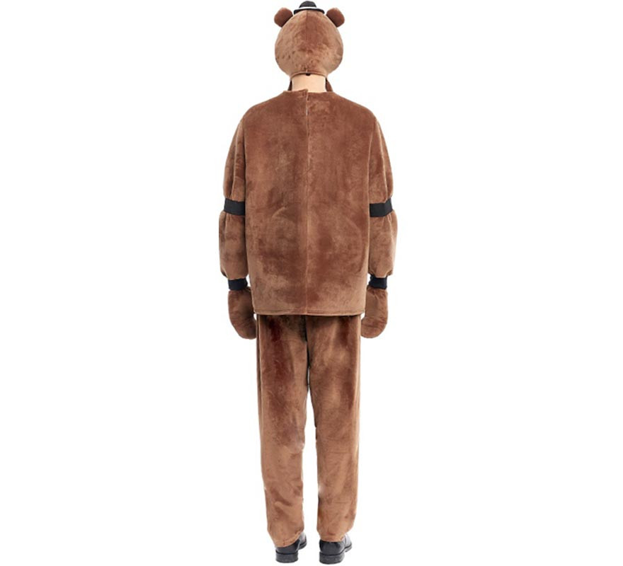 Fato assustador de ursinho de pelúcia com luvas para homem-B