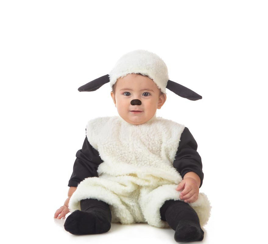 White Sheep Costume with Hood for Baby-B