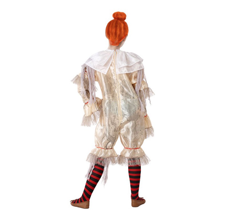 White Clown Costume for Girl-B