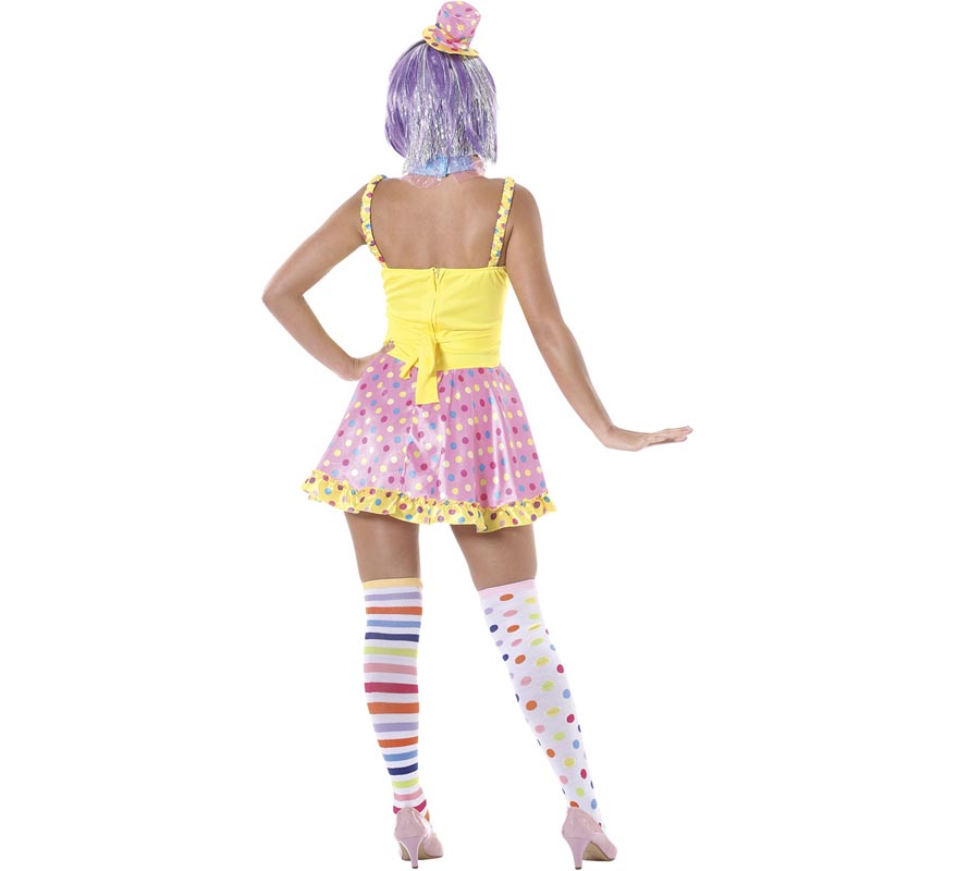 Fato de palhaço multicolorido para mulher-B