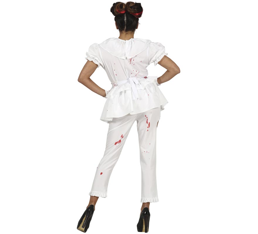 Fato de palhaço sangrento com calças para mulher-B