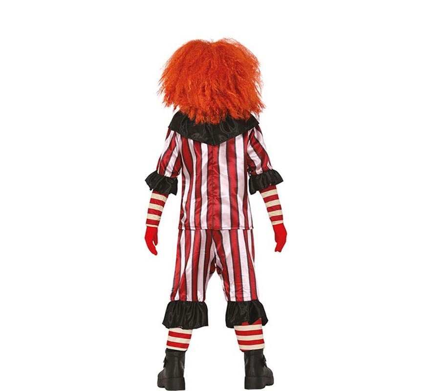 Fato infantil de palhaço listrado-B