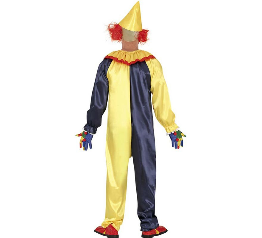 Yellow and blue Killer Clown costume for men-B