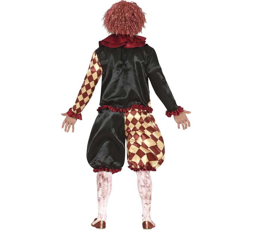 Men's Plaid Horror Clown Costume-B