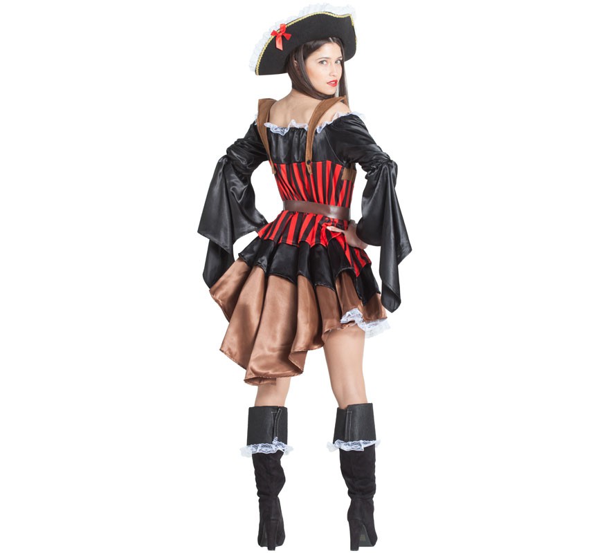 Fato de pirata com folhos para mulher-B