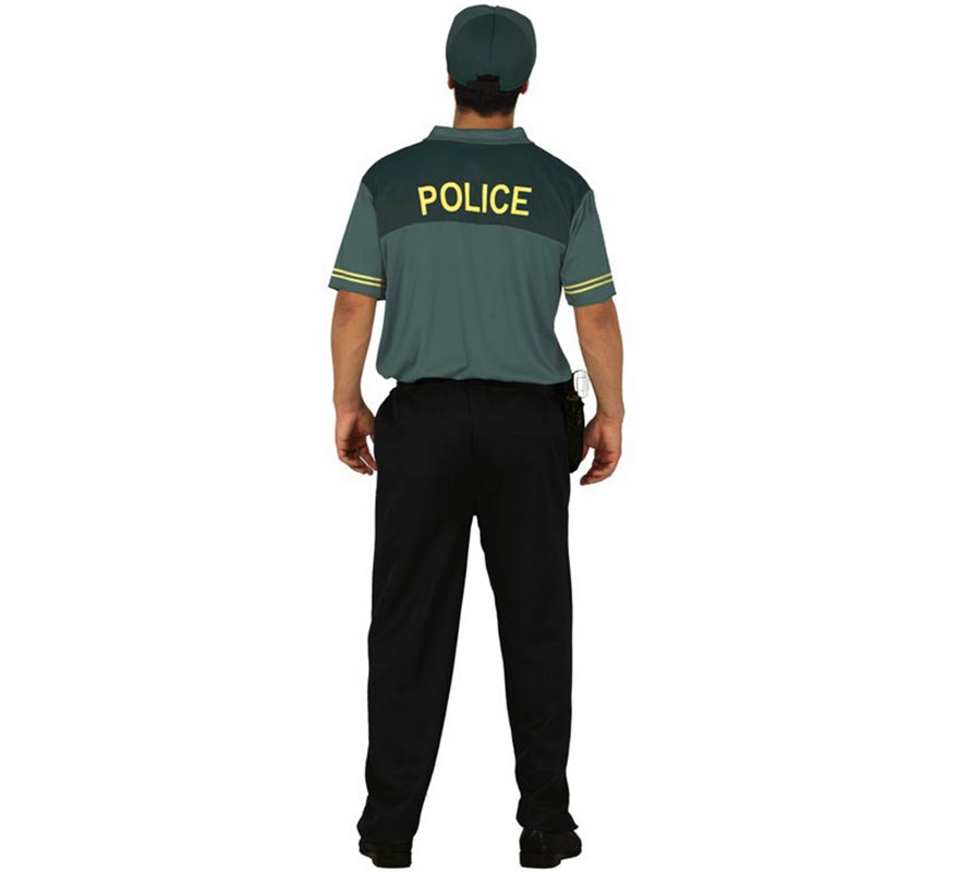 Green Police Costume for Men-B