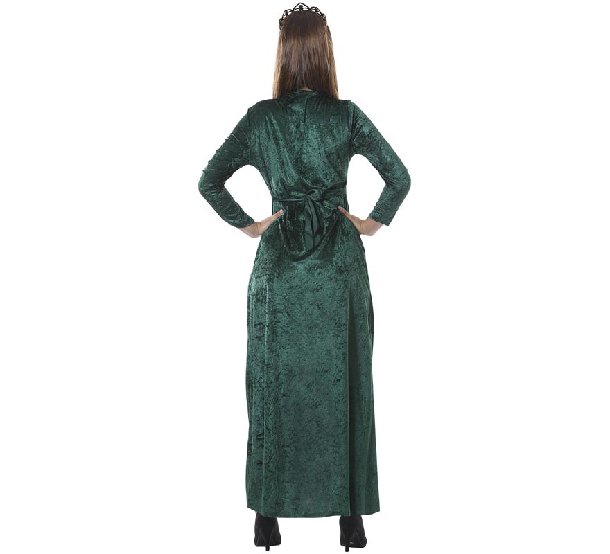 Fato de rainha medieval verde para mulher-B