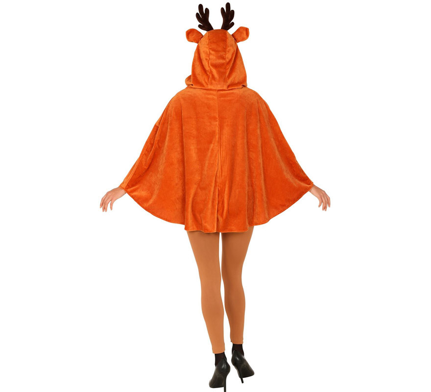 Coquette Reindeer Costume or Poncho with hood for adults-B