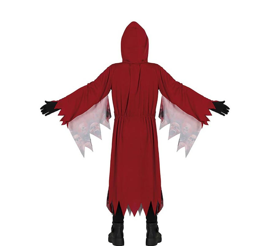 Red Hooded Reaper Costume for Boys-B