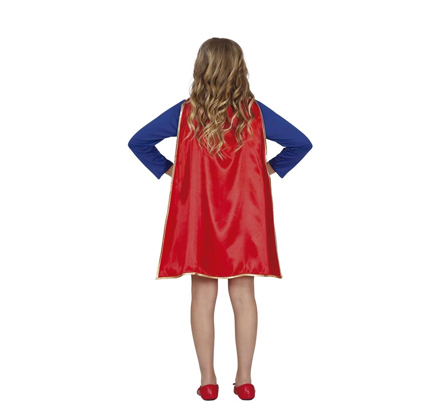 Fato de super heroína com saia para menina-B