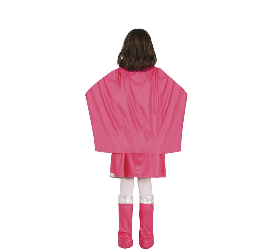 Fato de super-heroína rosa para menina-B