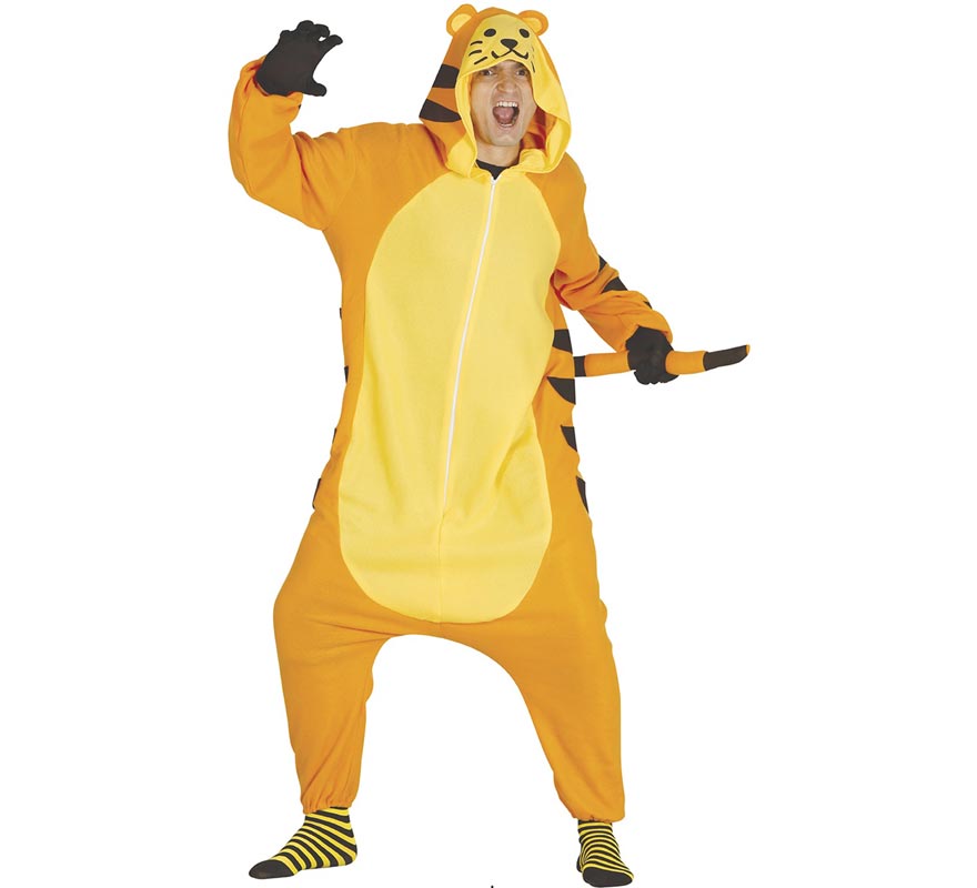 Fato de tigre de tiro longo para adulto-B