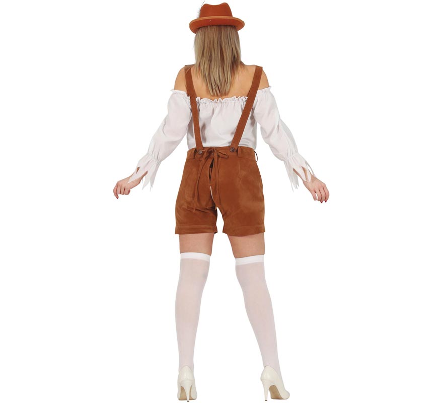 Fato de tirolesa marrom para uma mulher-B