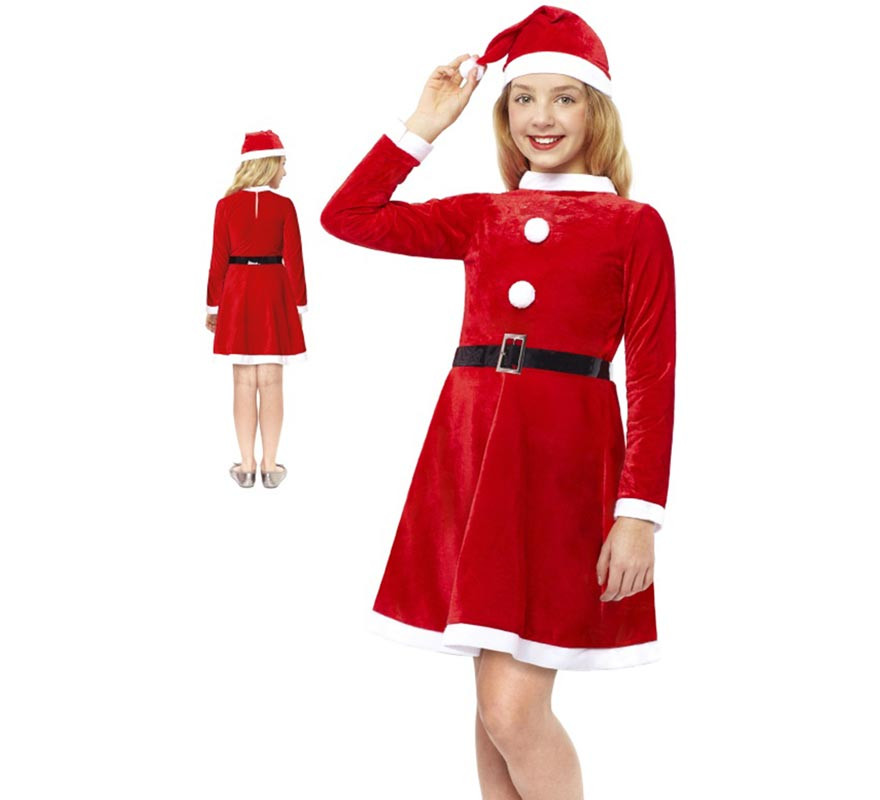 Fato de Mãe Natal para bebé e menina-B