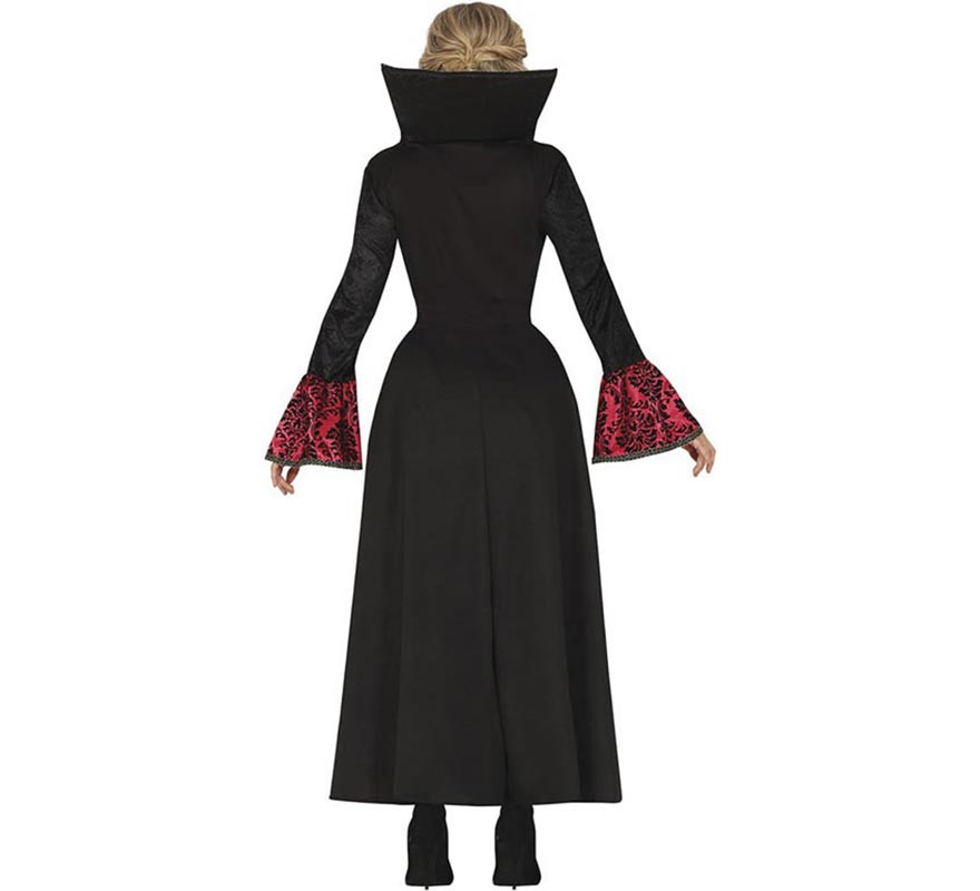 Fato de vampiro gótico vermelho para mulher-B