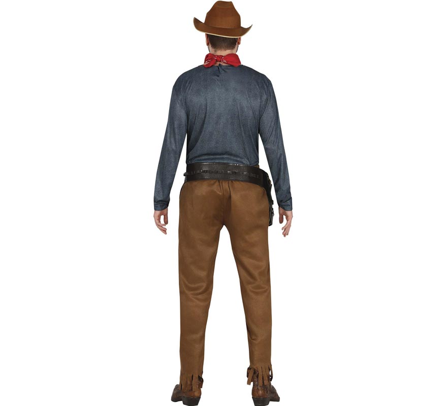 Fato de cowboy clássico com colete para homem-B