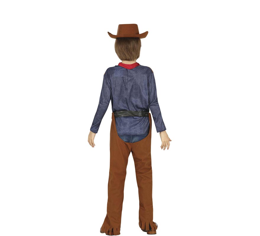 Fato de cowboy clássico com colete para menino-B