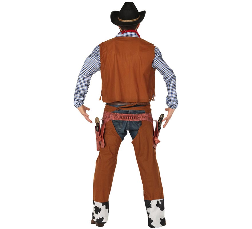 Fato de cowboy com colete para homem-B