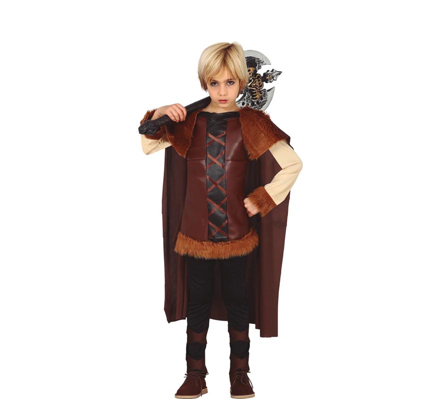 Traje marrom viking para menina-B