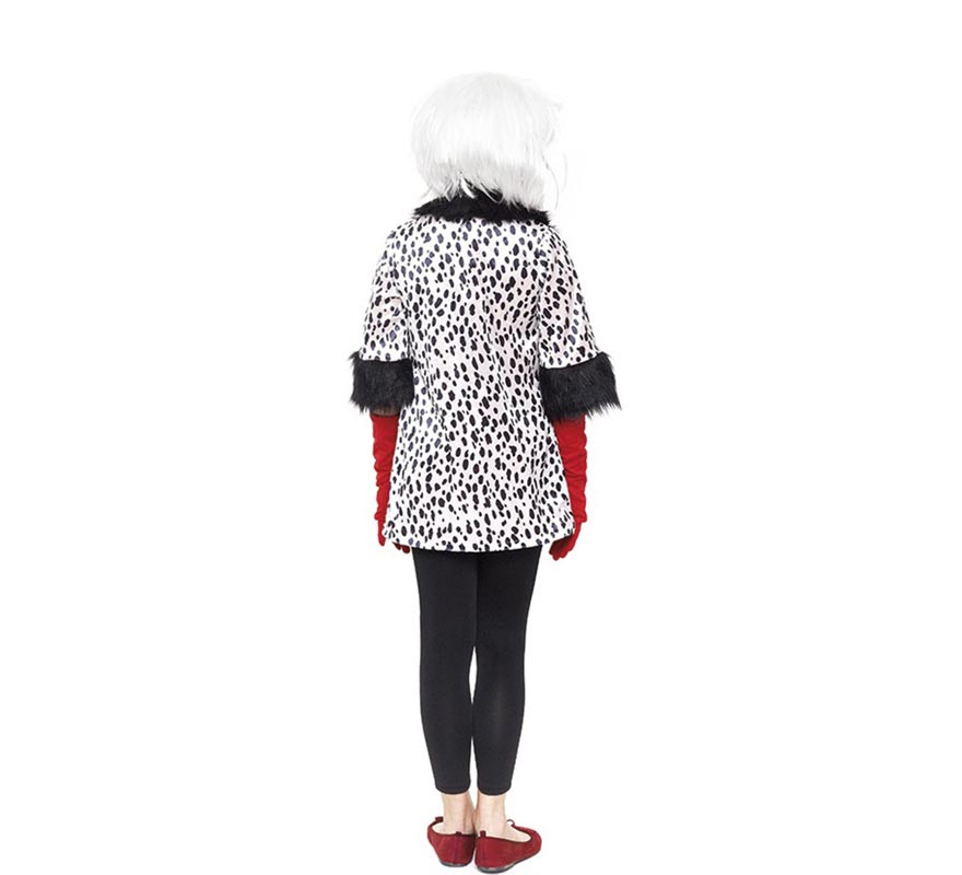 Traje de vilão cruel vestido preto para menina-B