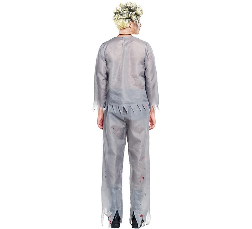 Gray Schoolboy Zombie Costume for Men-B