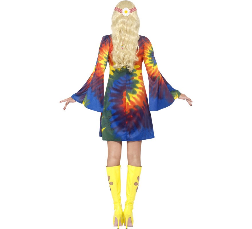 Fato de hippie multicolorido com nós para mulheres-B