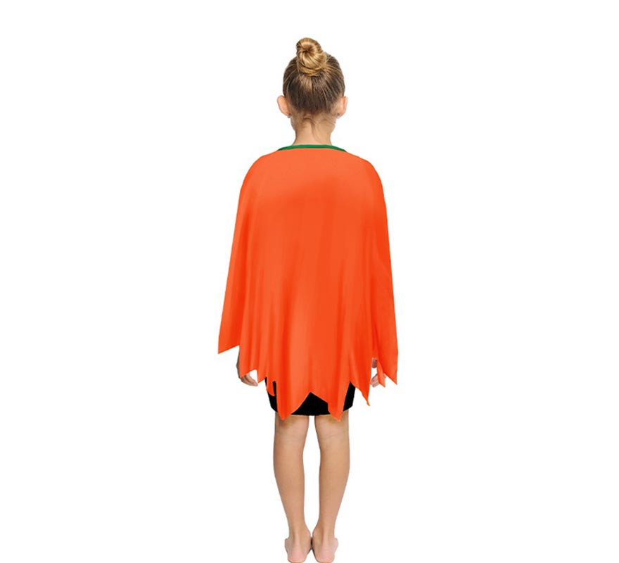 65cm Orange Happy Pumpkin Poncho Costume for Kids-B