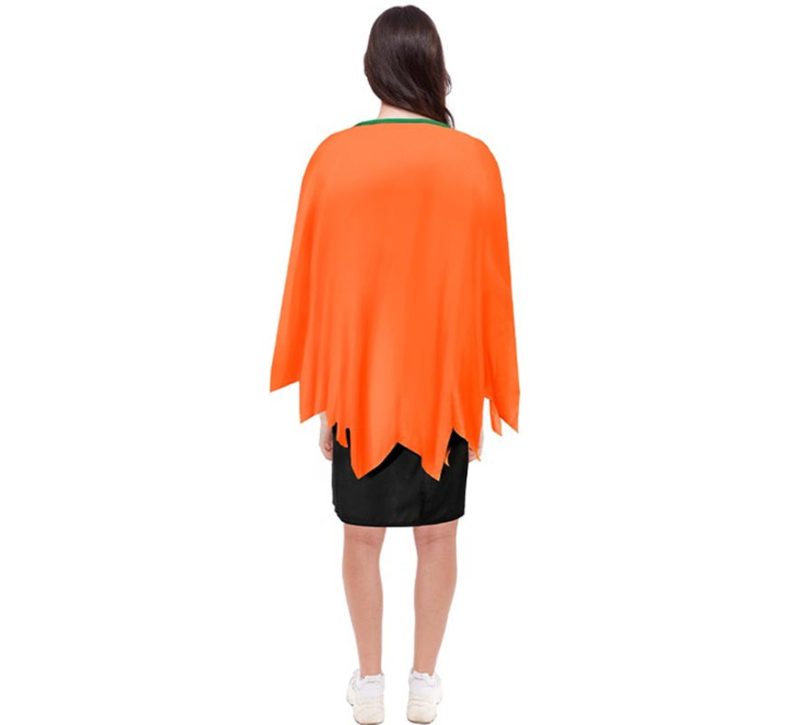 Fantasia ou Poncho Abóbora Laranja Escuro Adulto 75 cm-B