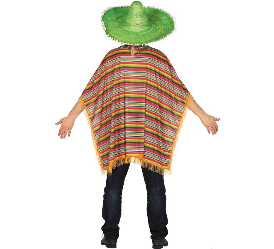 Multicolor Mexican costume or poncho for men-B
