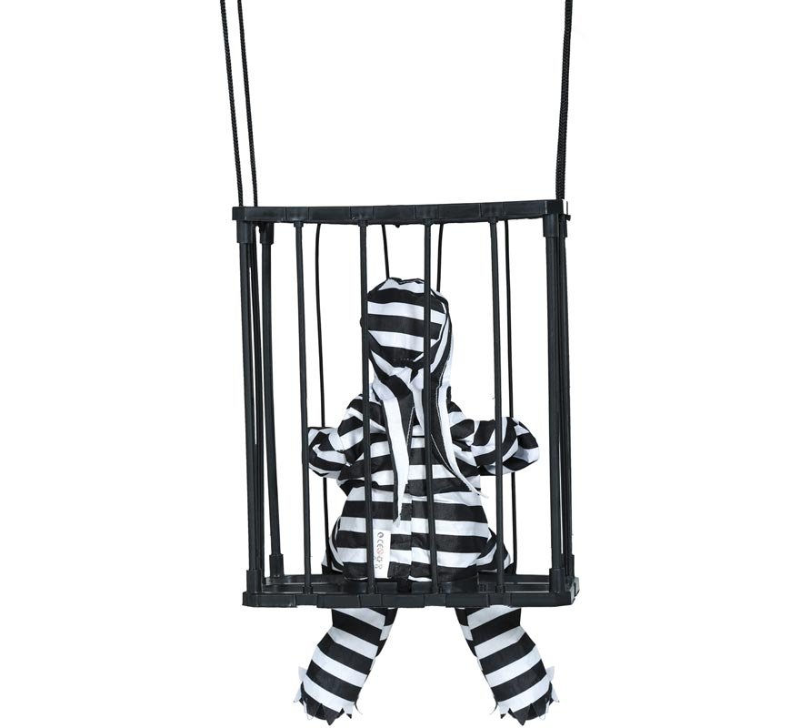 Imprisoned Skeleton with Light, Sound and Movement 24x27 cm-B