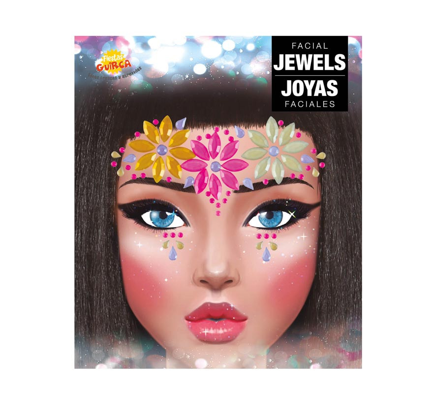 Joias faciais de flor de néon-B