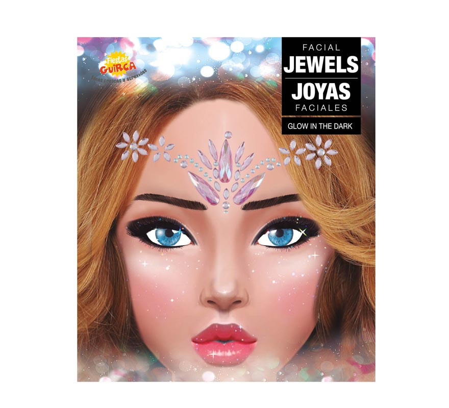 Joias faciais e de unhas rosa com diamantes elegantes-B