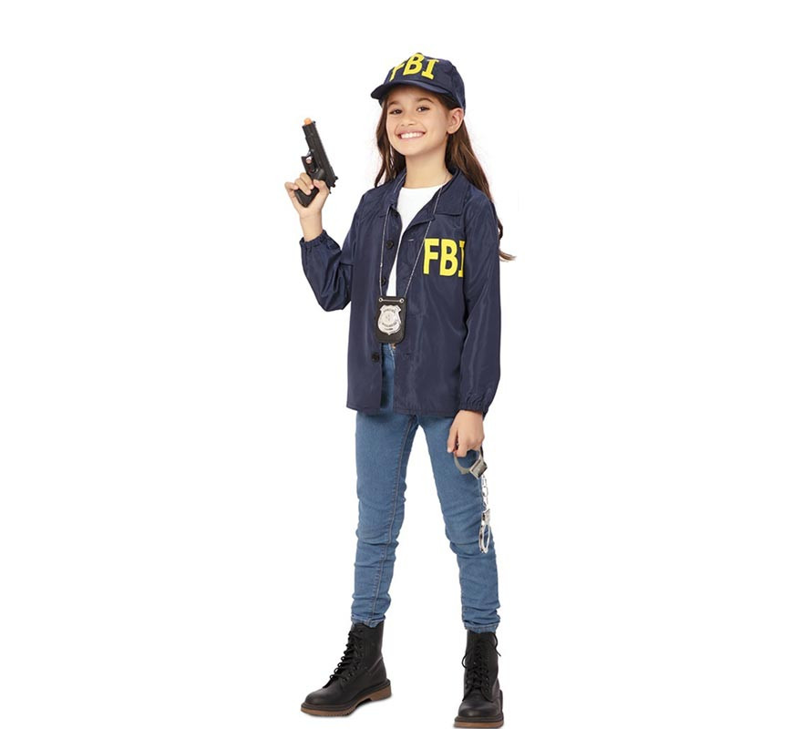 Kit infantil de agente do FBI: jaqueta e boné-B