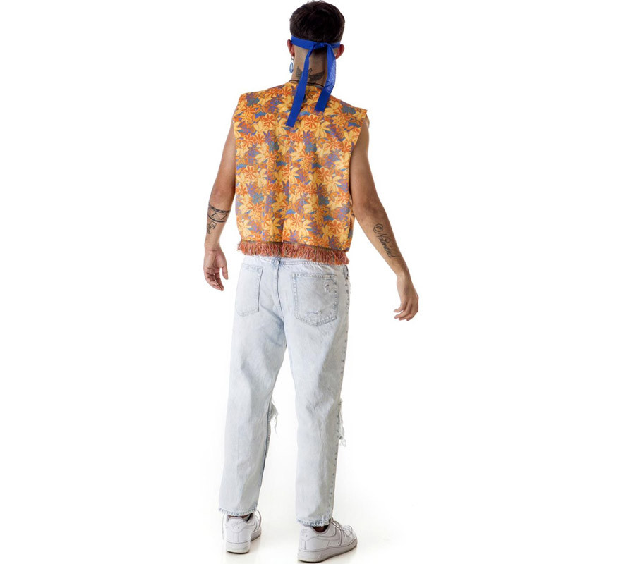 Kit Hippie Flowers para homem: colete e bandolete-B