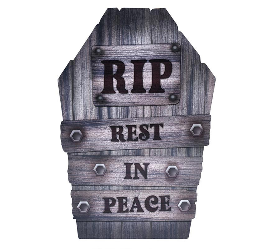 '''Plastic Gravestone 'Rest in Peace''' 56 cm'-B