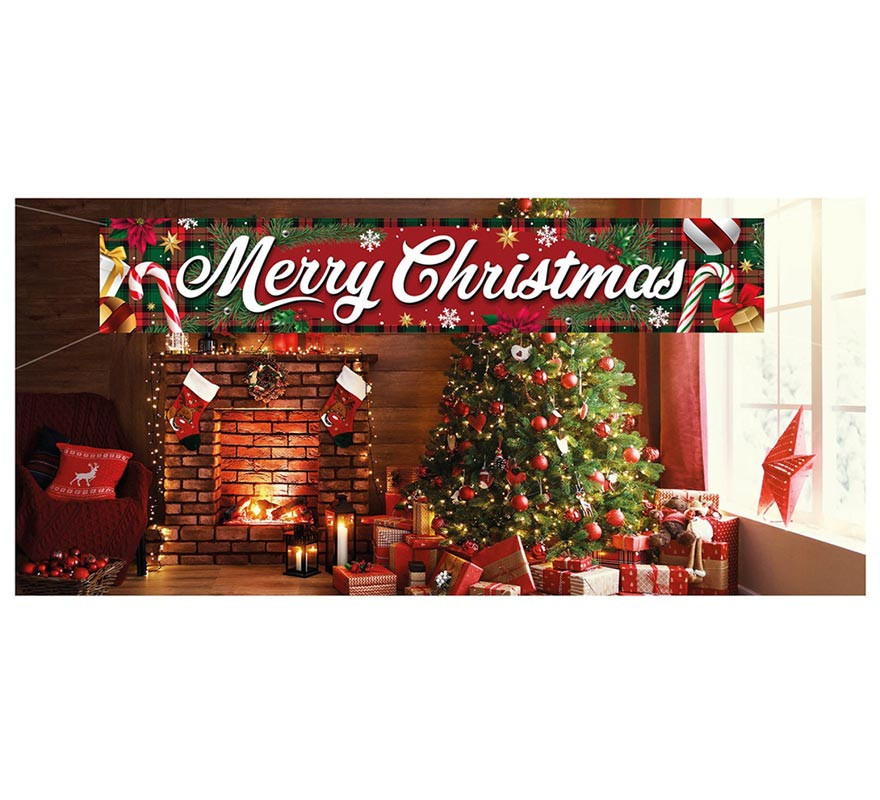 Merry Christmas fabric sign 290x50 cm-B
