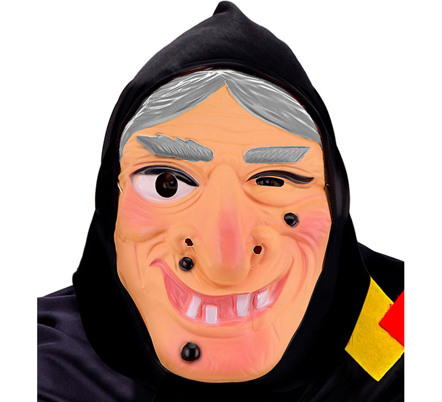 Old Woman Mask with Plastic Handkerchief-B