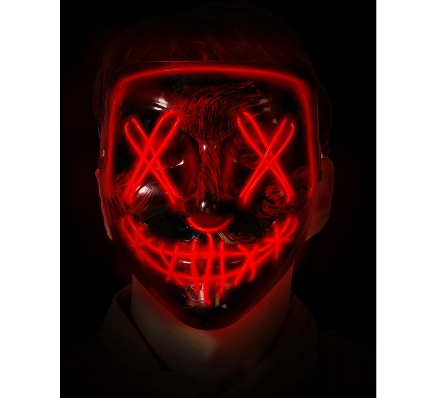 Red Assassin Mask with LED Light-B
