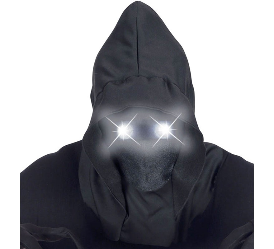 Máscara Preta com Capuz e Olhos Luminosos-B