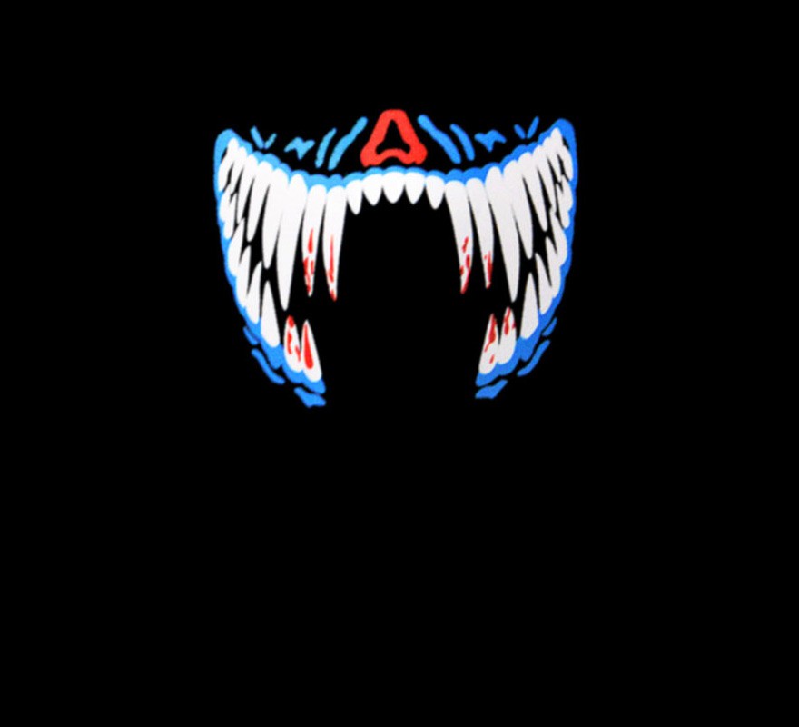Bloody Denture Half Mask LED lighting-B