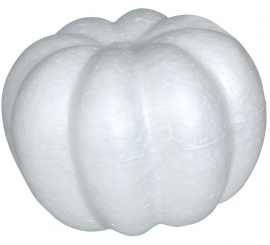 2 White cork pumpkins for decoration, 10x8 cm