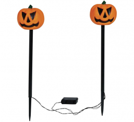 2 Lanternas de Abóbora com Luz para Jardim 50 cm