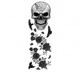 Skull Wall Sticker 25x70 cm