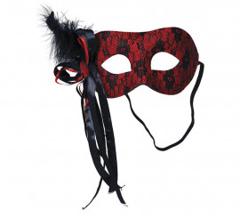 Red Devil's Mask with feather