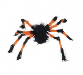 75cm Orange and Black Hairy Spider