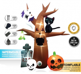 Halloween Self-Inflating Tree with 240 cm LEDs