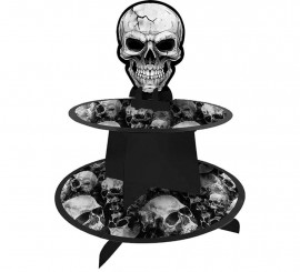 Bandeja de caveira temível de 3 camadas 36x28 cm