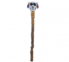 Bastão de Caveira Voodoo Destacável de 70 cm