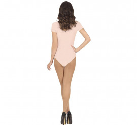 Beige short sleeve bodysuit or jersey for women